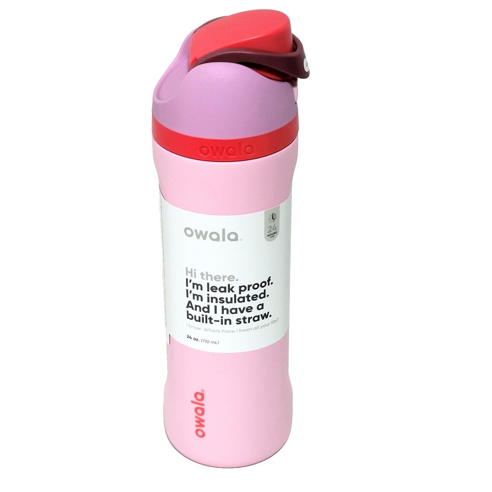 Owala FreeSip Water Bottle NEW Insulated Stainless Steel  24oz Angel Food Cake